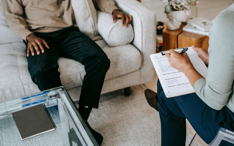 A person on a therapy