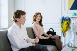 A couple in a therapy